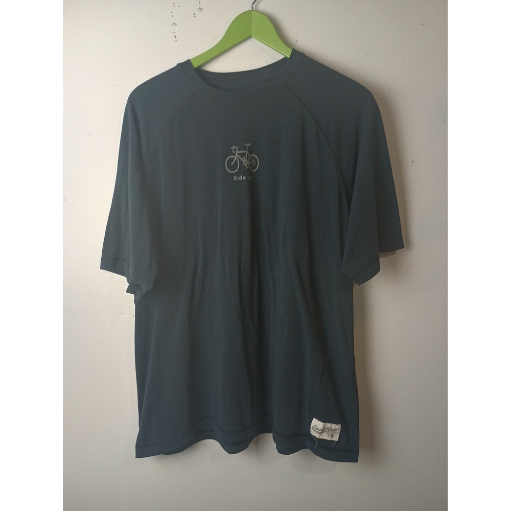 Life is Good Good Move Mens Performance T-Shirt Large Gray Bicycle Ride On Tee
